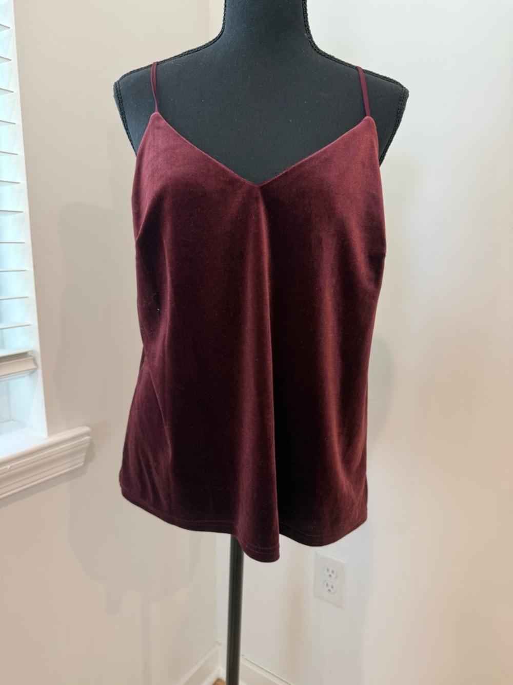 A New Day Burgundy Velvet Cami | Luxe Fall Staple